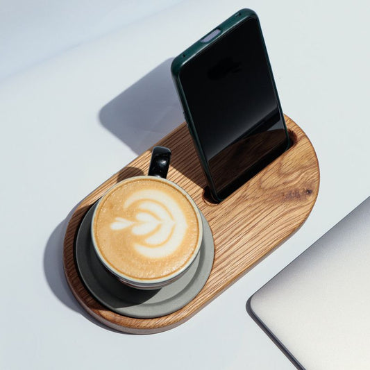 Support de téléphone et tasse